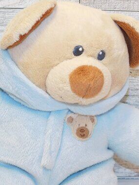 Ty Pluffies Baby Blue Teddy Bear Stuffed Plush 2010